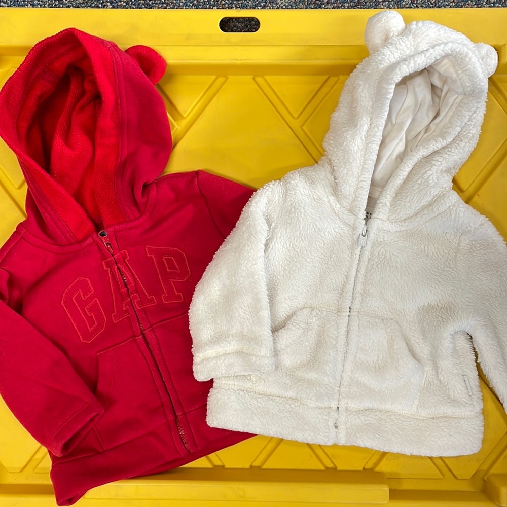 Baby Gap zip up sweater jackets size 3-6 months